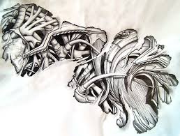 From the arm, forearm and sleeve to the shoulder, back and chest, biomechanical tattoo designs look good on all body parts. An Amazing Biomechanical Tattoo Art For Real Men Style Biomechanical Color Gray Tags Amazing Biomechanical Tattoo Full Sleeve Tattoos Tattoo Designs Men