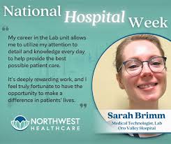 During #NationalHospitalWeek, we're spotlighting our exceptional team  members who make a difference in patient care. We're proud to highlight  Sarah, Medical Technologist at Oro Valley Hospital's Lab unit, who has been  recognized