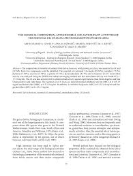 PDF) The chemical composition, antimicrobial and antioxidant activities of  the essential oil of Salvia fruticosa growing wild in Libya