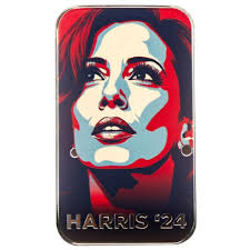 2024 Kamala Harris Presidential Campaign 1 oz .999 Silver Bar w/ Color  Accents