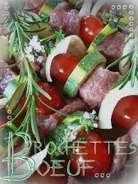 Brochettes De Boeuf Chorizo Et Petits Legumes Marines Les Recettes De L Alsacienne Brochette Boeuf Recettes De Cuisine Brochette