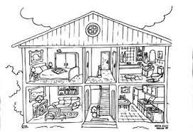 Here Is A Great Template Of A House You Can Use For Multiple Things You Can Use It As A Vocabu House Colouring Pages Free Coloring Pages Barbie Coloring Pages
