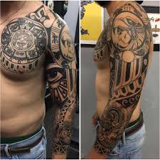 Most aztec tattoos are in black and white, as these are the traditional colours that dominate aztec art. 85 Mind Blowing Aztec Tattoos And Their Meaning Authoritytattoo
