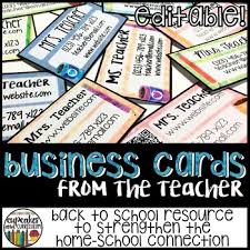 Choose business cards templates that match or complement your other business stationery. Teacher Business Cards Worksheets Teaching Resources Tpt