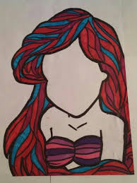 Easy Ariel Drawing Done With Sharpies Sharpie Drawings Magical Art Easy Drawings