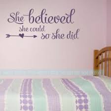 Find wall decals here for every room in your home. Girl Vinyl Art Stickers She Believed She Could Girls Bedroom Wall Decal Quotes Ebay