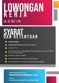 Bonus and incentives will be given according performance. Lowongan Kerja Admin Di Surabaya Pencari Kerja