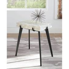 Black And White Marble End Table Moreno Marble And Iron Accent Table Black End Tables Coaster Fine Furniture Table