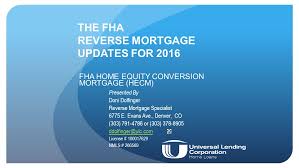 the fha reverse mortgage updates for 2016 fha home equity