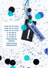 Felicitatiekaart 1 Jaar Confetti Blue Kaartje2go