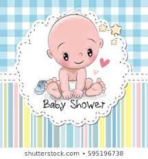 Baby Shower Greeting Card With Cute Baby Boy Bebe Menino Bonito Cha De Bebe Decoracao Quarto Bebe Menina