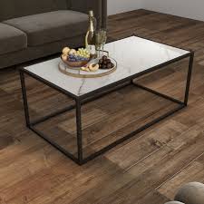 We have a range of beautiful 100+ styles to to help you making a perfect right choice. White Marble Rectangular Coffee Table With Black Metal Leg For Living Room Overstock 32819113