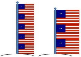 flag pole height chart and maritime flag arrangements