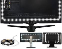 Image of home theater with bias lighting behind the screen
