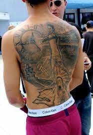 The giant picture of his goal celebration that he against monaco during the 2016/17 season. Leroy Sane Sane Has A Tattoo Of His Goal Celebration Dw