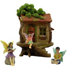Amazon Com Fairy Garden Kit With House Fairy Garden Accessories And Supplies Fairies Figurine Fairy Garden Houses Fairy Garden Supplies Fairy Tree Houses