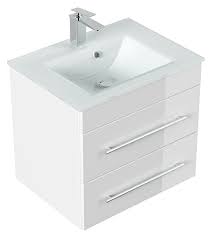Now you can shop for it and enjoy a good deal on aliexpress! Vanity Unit Vitro Glass Basin In White High Gloss Vanity Units With Single Wash Basins Bathroom Furniture Emotion 24 Co Uk