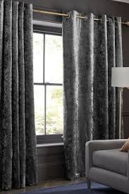 Wilko charcoal faux silk curtains 167 w. Crushed Velvet Curtains All Curtains