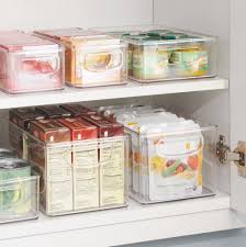 Interdesign Home Kitchen Organizer Bin For Pantry Refrigerator Freezer Storage Ca Diy Pantry Organization Food Storage Containers Pantry Storage Containers