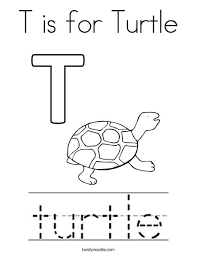 Color the pictures online or print them to color them with your paints or crayons. T Is For Turtle Coloring Page Twisty Noodle