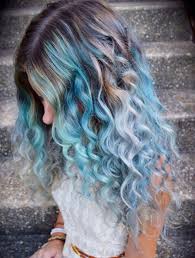 Blue Pastel Hair Hairstyle Colorful Hair Dyed Hair Curly Hair Styles Dyed Hair Pastel Blue Hair