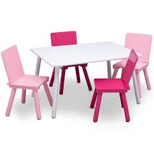 Delta Children Kids Table And 4 Chair Set Kids Table And Chairs Table And Chair Sets Wooden Table And Chairs