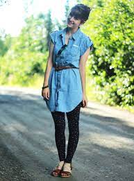 Shop over 4,200 top denim dress and earn cash back all in one place. How To Wear Leggings 8 Leggings Outfit Ideas Bewakoof Blog