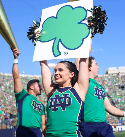 From morning lift to men's basketball 💪🏻🏀📣 Follow along with Meagan  today to see what life as a Notre Dame Cheerleader is really like! #GoIrish  #NDCheer
