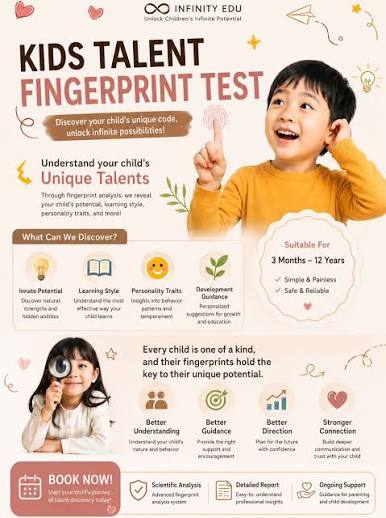 Choosing the right career path for children can be challenging for many  parents. 🌟 The DMIT (Dermatoglyphics Multiple Intelligence Test) helps  identify your child's natural talents, learning style, strengths, and  hidden potential