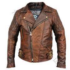 Vintage Brown Classic Retro Leather Jacket Winter Leather Jackets Mens Leather Jacket Motorcycle Vintage Leather Jacket