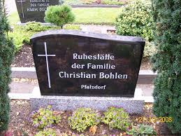 Grab von Christian Bohlen (-), Friedhof Plaggenburg