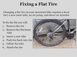 There's no need to load your bike in the car and haul it to your local cycle shop to get it fixed. Flat Tire