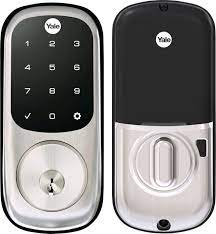 Through this thread, the internet access will get to the lock through the guard (if you have an alarm system present) or connect (this comes with some versions of the lock). Yale Smart Lock Wi Fi And Bluetooth With Touchscreen And Deadbolt With Keyway Satin Nickel R Yrd226 Cba 619 Best Buy