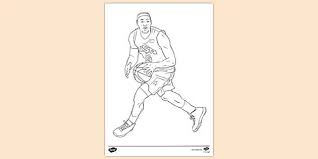 Lebron james coloring page from nba category. Lebron James Colouring Page Colouring Sheet