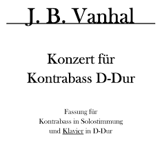 Weiße und schwarze klaviertastatur, digitales klavier. J B Vanhal Concerto For Double Bass Und Orchestra D Major Pdf File Probass Music