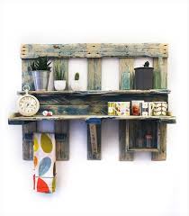 pallet kitchen wall shelving unit