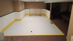Home hockey rink & entertainment space. Synthetic Ice Rinks Synthetic Ice Skating Rinks Iron Sleek