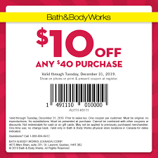 Check spelling or type a new query. Bath Body Works Canada 10 Off 40 Purchase Mobile Printable Canadian Coupons December 2019