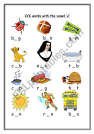 cvc words with the vowel u esl worksheet by gerbrandeeckhout