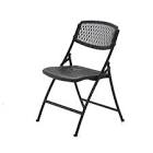 HDX Black Plastic Seat Outdoor Safe Folding Chair (Set of 4) 