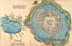 Located at the site of what is now mexico city, the city of tenochtitlán was the capital of the ancient aztec empire. The Map Tenochtitlan 1524 History Today