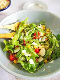 arugula corn salad with tomatoes and