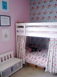 Ikea Bunk Bed Painted White Curtains Added For Tent Appeal To Lower Bunk Bunk Bed Curtains Ikea Bunk Bed Cool Bunk Beds