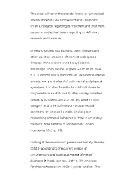 Doc Generalised Anxiety Disorder Essay Savva Emanon Academia Edu
