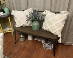 Casual, laid back, & how it looks in the moment. Farmhouse Bench With Back Etsy