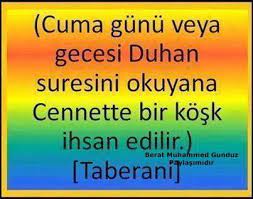 Sûre, adını onuncu âyette geçen duhân kelimesinden almıştır. Cuma Gunu Duhan Suresi Duhan Sifali Dualar Hazinesi Facebook