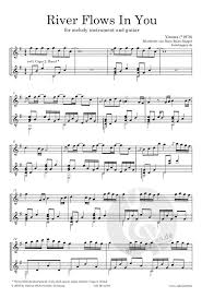 Klaviernoten, die zu hause ausgedruckt werden können. River Flows In You Von Yiruma Noten Fur Gitarre