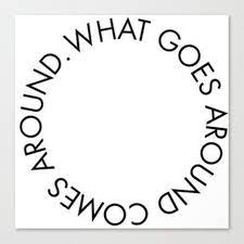 What Goes Around Comes Back Around New Karma 2018 Wisdom Words Circle Idea Concept Lovely Canvas Print By Abllo Canvasprint D Karma Quotes Words Quotes Words
