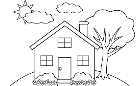 Dave is an intelligent and funny minion. Simple Line Drawing Of House At Getdrawings Com Free For Tree House Clipart Black And White Color P Simple House Drawing House Drawing For Kids House Drawing