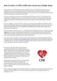 Certification good for 2 years. How To Select A Cpr Certification Course In 4 Simple Steps